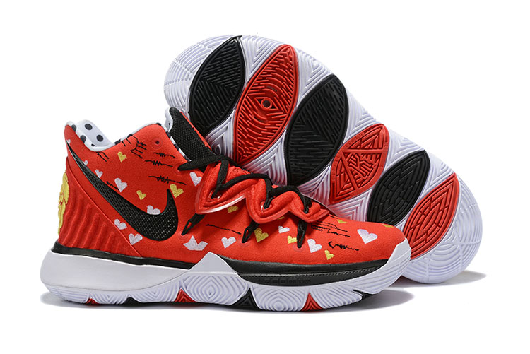New Nike Kyrie 5 Red Black White Shoes